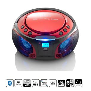 rd led-belysning med bluetooth-afspiller usb mp3 cd fm-radio brbar scd-550rd