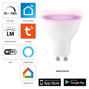 wi-fi med led-farvelampe smart smartlight40 nedis