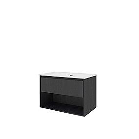hylde ben 1 skuffe 1 eg sort 81x46 mbelst proline sanibell