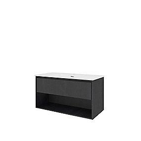 hylde ben 1 skuffe 1 eg sort 101x46 mbelst proline sanibell