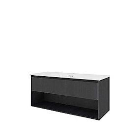 hylde ben 1 skuffe 1 eg sort 121x46 mbelst proline sanibell