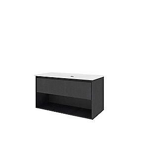 hylde ben 1 skuffe 1 eg sort 101x46 mbelst proline sanibell
