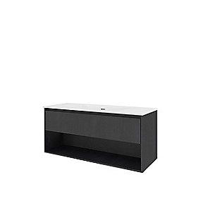 hylde ben 1 skuffe 1 eg sort 121x46 mbelstst proline sanibell