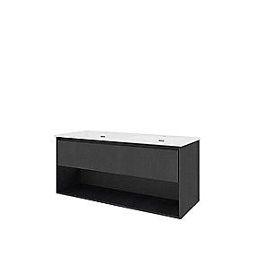 skuffer softclose 2 eg sort 121x46cm mbelst proline sanibell