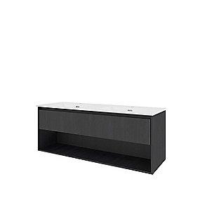 hylde ben 1 skuffe 1 eg sort 141x46cm mbelst proline sanibell