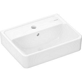 hvid overlb hanehul med 450xx340mm lille hndvask q xanuia hansgrohe