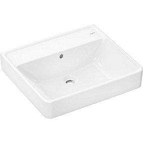 hvid overlb med hanehul uden 550xx480mm underside slebet med bordmonteret hndvask q xanuia hansgrohe