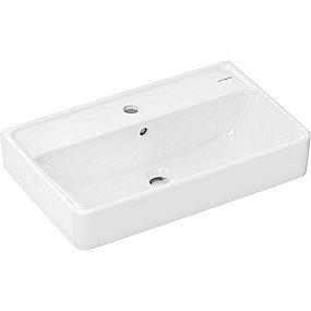 hvid overlb hanehul med 600xx370mm compact hndvask q xanuia hansgrohe