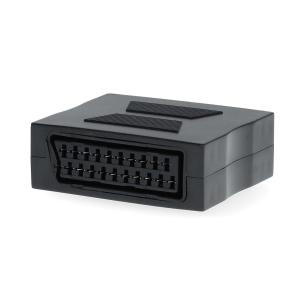 box stk 1 sort abs lige nikkelplateret hun scart hun scart scart-adapter