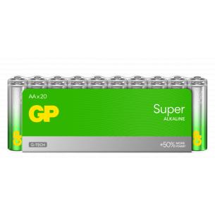 20-pak lr06 batteri aa alkaline super gp