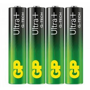 4-pak batteri lr03 aaa alkaline plus ultra gp