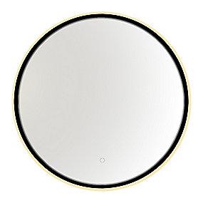 bagbelysning aluramme matsort med 80mm rundt lys med spejl kriss