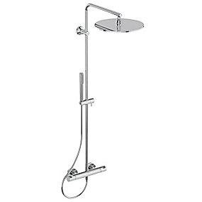 forkromet hndbruser hoved- termostatarmatur med brusesystem ceratherm luxe idealrain standard ideal