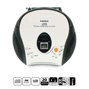 hvid cd med fm-radio stereo brbar lenco
