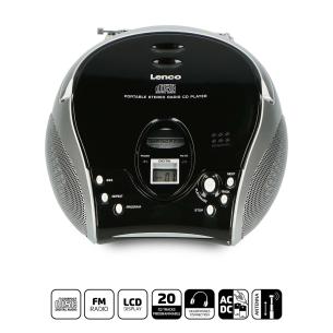 slv sort cd-afspiller med fm-radio stereo brbar