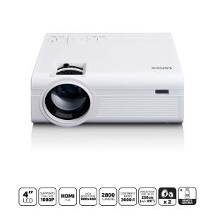 hvid 1080p-indhold hd full understtter oplsning hj med lcd-projektor lenco