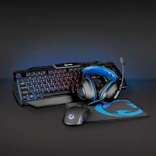 layout de qwertz sort bl musemtte og mus headset tastatur 4-i-1 kit combo gaming