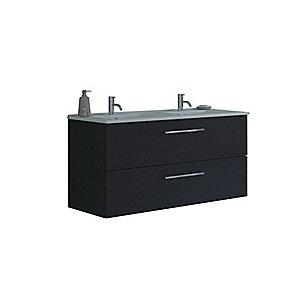 sort vask amber skuffer 2 med vask dobbel 121cm mbelpakke mido dansani