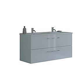 hjglans hvid vask amber skuffer 2 med vask dobbel 121cm mbelpakke mido dansani