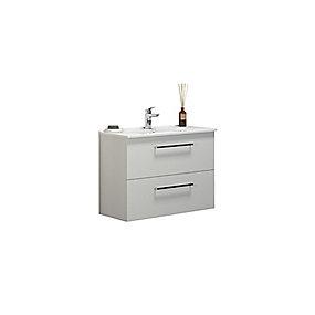 hjglans hvid vask mini amber skuffer 2 81cm mbelpakke mido dansani