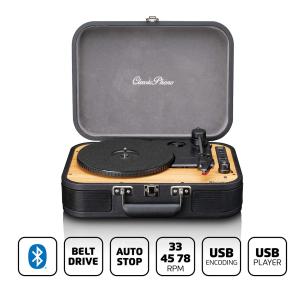 sort hjttalere indbyggede med -pladespiller bluetooth retro