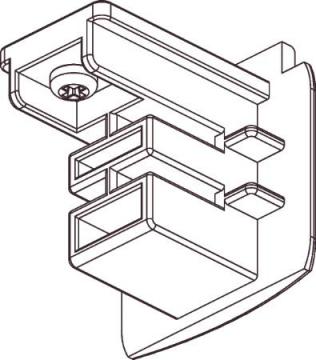 hvid 3-faset endestykke global
