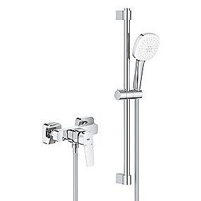 forkromet bruserst med etgrebsbatteri cubeo grohe