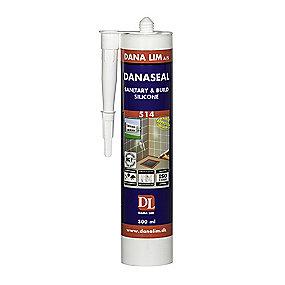 300ml - hvid 514 danaseal byggesilikone sanitets- lim dana