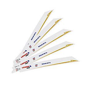 stk 5 a pakke - 18tpi metal tynd medium til 9mm 203x19x0 818gr bajonetsavklinge powerarct goldt lenox
