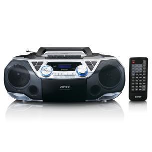 slv usb-afspiller og kassettebndoptager cd bluetooth fm-radio dab med boombox brbar