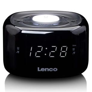 sort natlys med radio clock fm