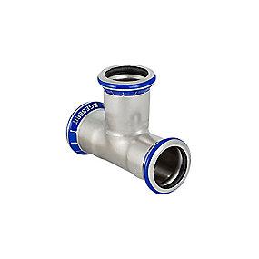 mm 54 - 22 - 54 t-stykke rustfri mapress geberit