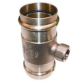 muffe med mm 2-35 35-1 t-stykke sanpress