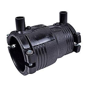 holdevrktj integreret med pe100-sdr11 pn16 mm 40-32 el-reduktion pe plus elgef fischer georg