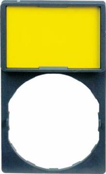 sort gul 30x40mm skilt