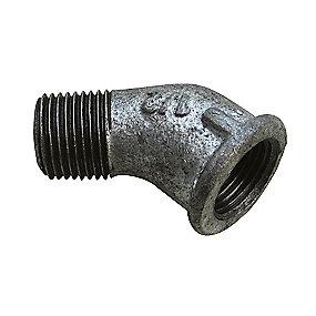 muffe-nippel 1 galvaniseret 45 vinkel kort fischer georg