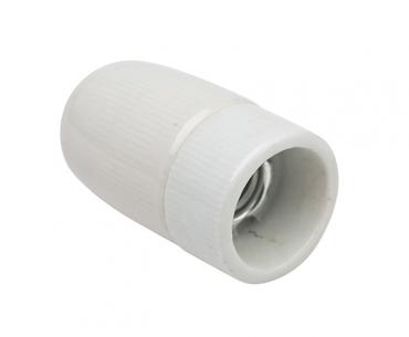 glaseret e14 porcelnsfatning
