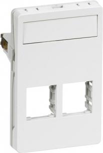 konnektor 2xrj45 f hvid modul 5 1 t3 dataudtag fuga lk