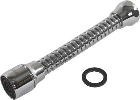 forkromet - luftblander med m22x1 150mm metalslange neoperl