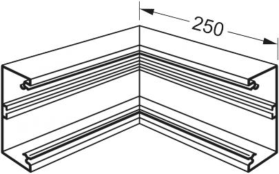 68x130mm kabelkanal alu bra70132 t hjrne indvendig tehalit