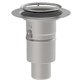 stl rustfrit udlb 75mm lodret stlklemring med membranunderdel cher bl