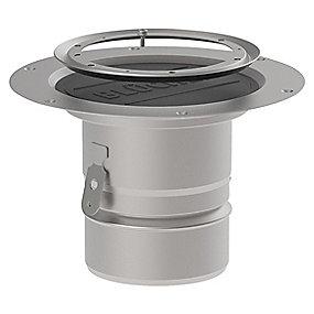 stl rustfrit udlb mm 110 lodret stlklemring med membranunderdel cher bl