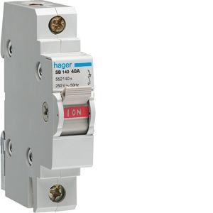 din-skinne 16a polet 2 afbryder hager