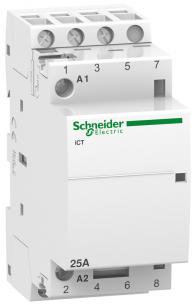 36mm bredde modulkontaktor 230vac 3no 3-polet 25a ict kontaktor schneider