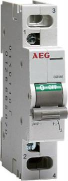 bred 18mm 240vac 16a 1p lampe m afbryder dinskinne aeg