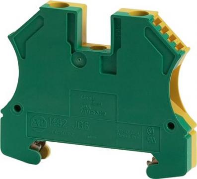 din-skinne f gul grn mm2 6 skrue jordklemme