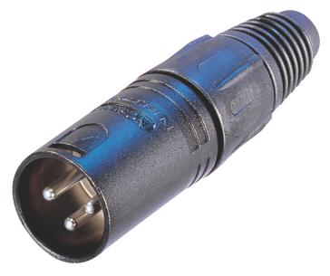 sort metal han xlr stik