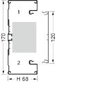68x170mm alu bra70172 kanalbund tehalit