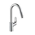 krom - udtræksbruser med 240 køkkenarmatur focus1-grebs hansgrohe