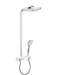 hvid krom 300mm select showerpipe e raindance hansgrohe